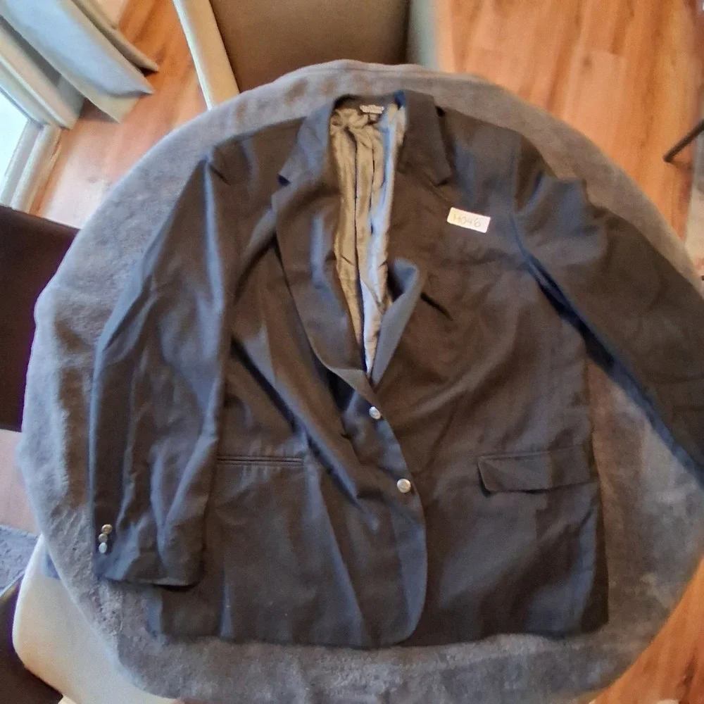 Haband Blazer Mens 54L Charcoal Gray Sport Coat Executive Formal Professional